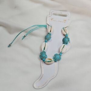 Women's Adjustable Braided Seashell Turtle Ankle Bracelet Anklet Summer Beach